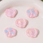 UV Plating Heart Acrylic Beads 20mm Cat Face Pastel Resin 10pcs 9