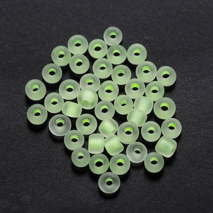 Glow In The Dark Seed Glass Beads 3mm Multicolor Stripes 1800pcs 50