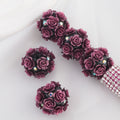 Flower Cluster Clay Beads 20mm Glitter Gothic Rose Bubblegum 10pcs 3