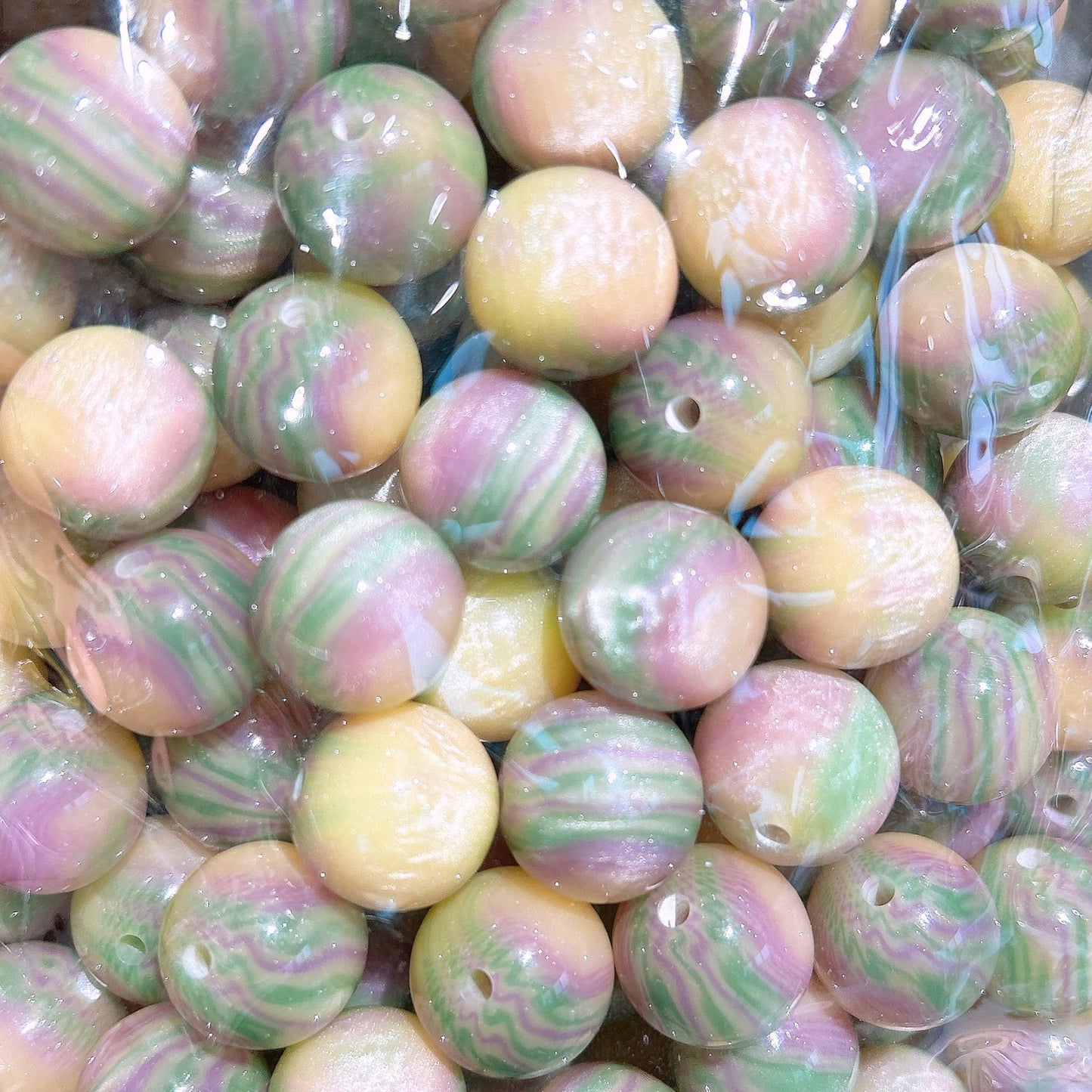 Milky Way Resin Beads 16mm Gradient Multicolor 100pcs 3