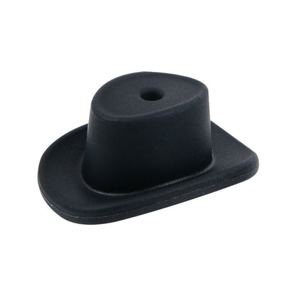 Silicone Focal Beads Cowboy Hat Centered Hole 10pcs 5