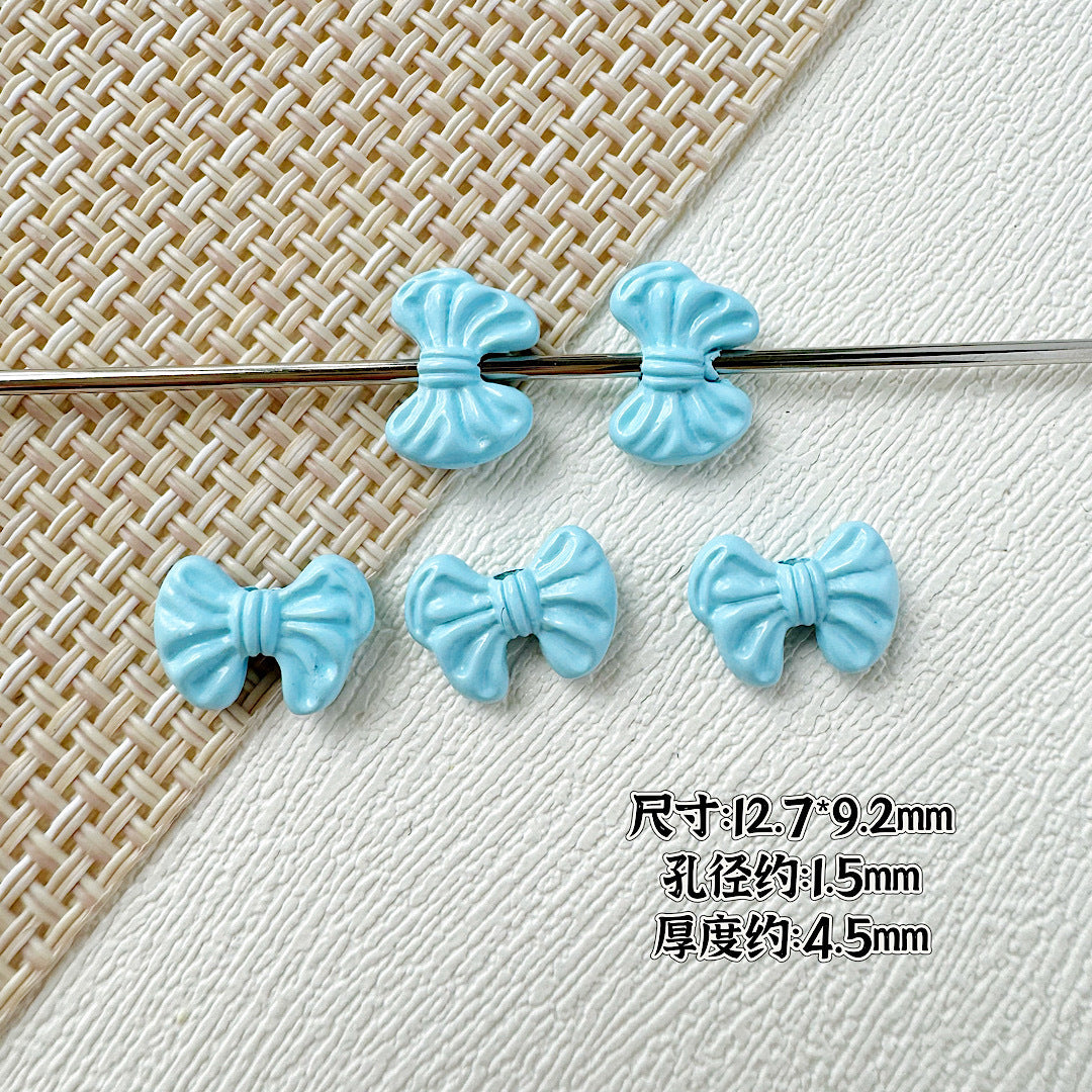 Round Bow Metal Beads 16mm 12mm Baking Painted 20pcs 15