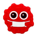Silicone Focal Beads Bacterial Virus Red Masked Face 20pcs 6