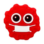 Silicone Focal Beads Bacterial Virus Red Masked Face 20pcs 6