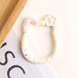 Painted Kitty Keychain Metal Zinc Alloy Floral Design 6pcs 10