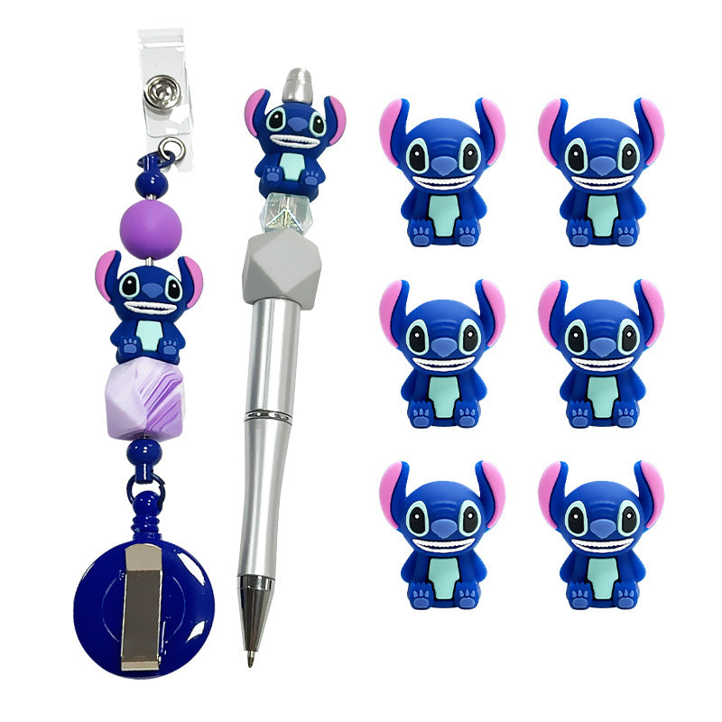Silicone 3D Focal Beads Stitch Character Sitting Pose 2
