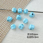 Heart Stone Metal Beads 6mm 9mm Glossy Painted Pastel Colors 50pcs 18
