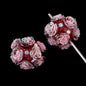 Glow In The Dark Rose Ball Polymer Clay Rhinestone Beads 21mm 6pcs 8