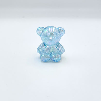 Crackle Bear Acrylic Beads 31mm Glossy Textured Pastel 5pcs 8