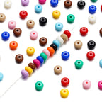 Acrylic Flat Spacer Beads 8mm Glossy Candy Color 100pcs 5
