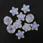 Transparent Aurora Laser Acrylic Beads Iridescent Mixed Shapes 2pcs 38