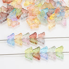 Czech Glass Beads Butterfly 8 15mm Dual Color Gradient Transparent 50pcs 3