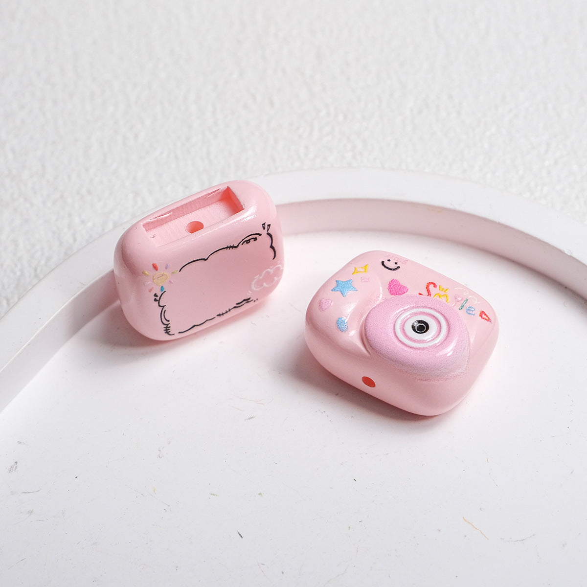 Polaroid Square Acrylic Beads 25mm Mini Camera Designs 10pcs 13