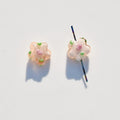 Lampwork Glass Beads Five Petal Flower Handmade Vintage 16mm 10pcs 6