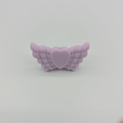 Wing Silicone Beads Multi Colors 20pcs