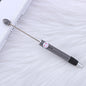 Beadable Pen Plastic Colorful Heart Top Black Ink 150mm 10