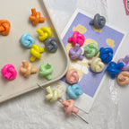 Painted Twist Knot Acrylic Beads 26mm Candy Color Glossy 50pcs 6