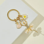 Alloy Dance Girl Keychain Ballet Ballerina Rhinestone Pink Dress 2