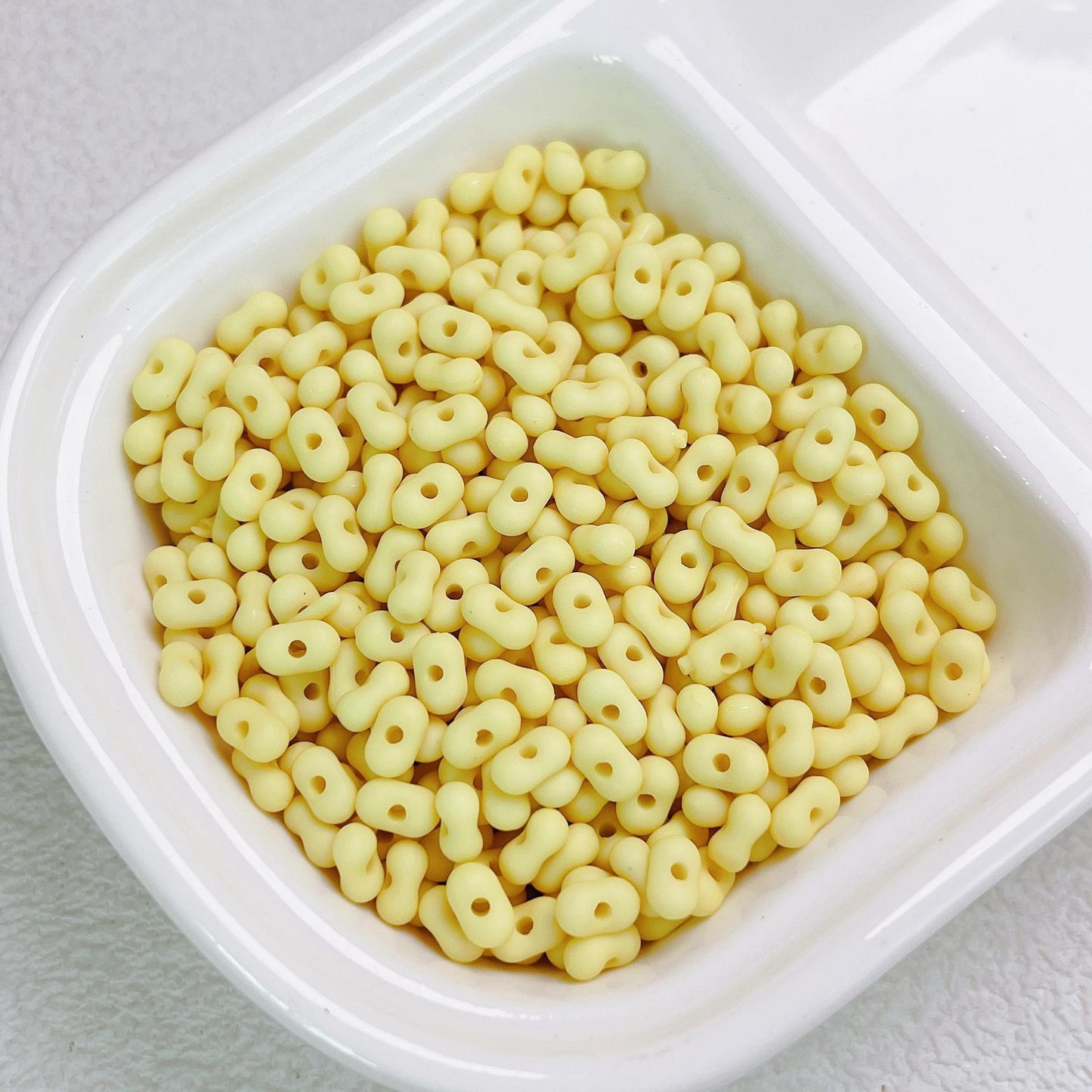 Clear Peanut Shaped Acrylic Beads 4x6.5mm Candy Series 200pcs 24