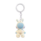 PVC Cartoon Space Bunny Keychain Astronaut Design Pastel Colors 5