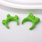 Glossy Painted Crescent Acrylic Beads 22-24mm Cartoon Hairband 50pcs 7