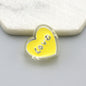 Transparent Love Heart Acrylic Beads 24mm Enamel Finish 20pcs 8