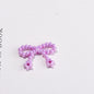 Knitted Bow Acrylic Beads 32mm Solid and Transparent Colors 10pcs 10