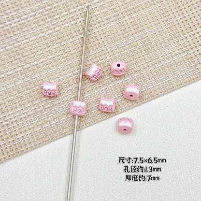 Bear and Honeypot Metal Beads 13mm Hand-Painted Colorful 10pcs 16