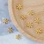 Alloy Snowflake Spacer Beads 7mm Glossy Tibetan Style 100pcs 4