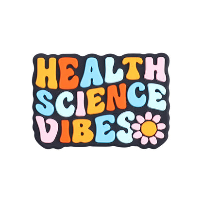 Silicone Focal Beads Science Tech Vibes Inspirational Letters 20pcs 7
