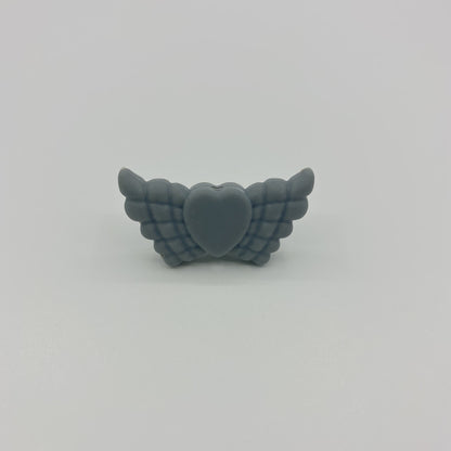 Wing Silicone Beads Multi Colors 20pcs