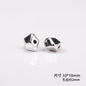 Irregular Square Acrylic Beads 10mm Imitation Metal 50pcs 6