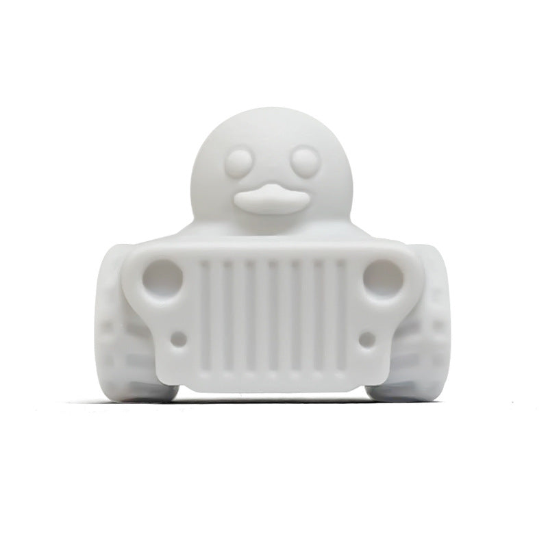 Silicone 3D Focal Beads Tank Duck Sitting in Tank 20pcs 6
