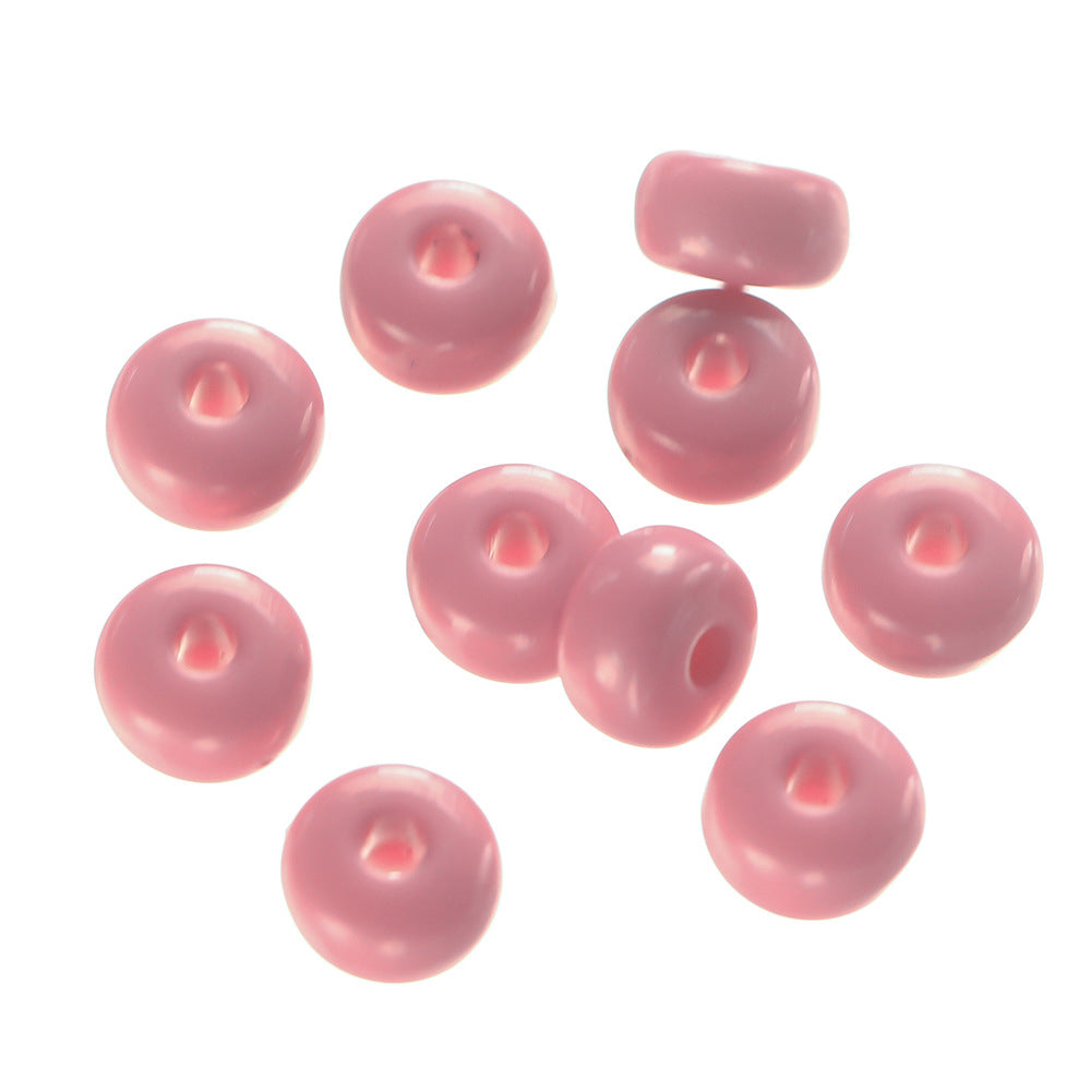 Acrylic Oblate Spacer Beads 4x7mm Baking Painted 100pcs 11