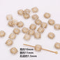 Vintage Baroque Flower Acrylic Beads Gilded Transparent 10pcs 15