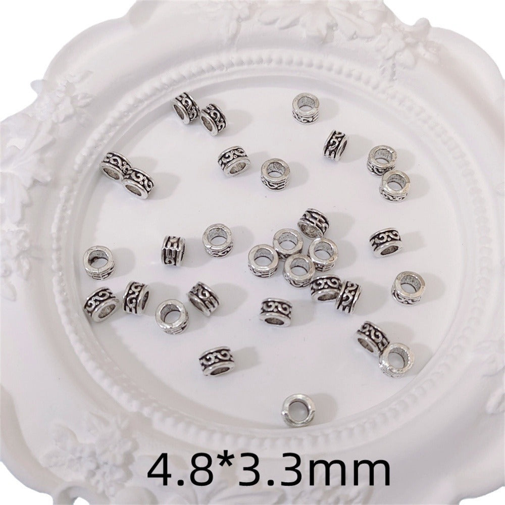Alloy Ring Spacer Beads 4mm Vintage Patterned Tibetan 100pcs 3