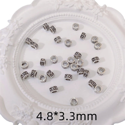 Alloy Ring Spacer Beads 4mm Vintage Patterned Tibetan 100pcs 3