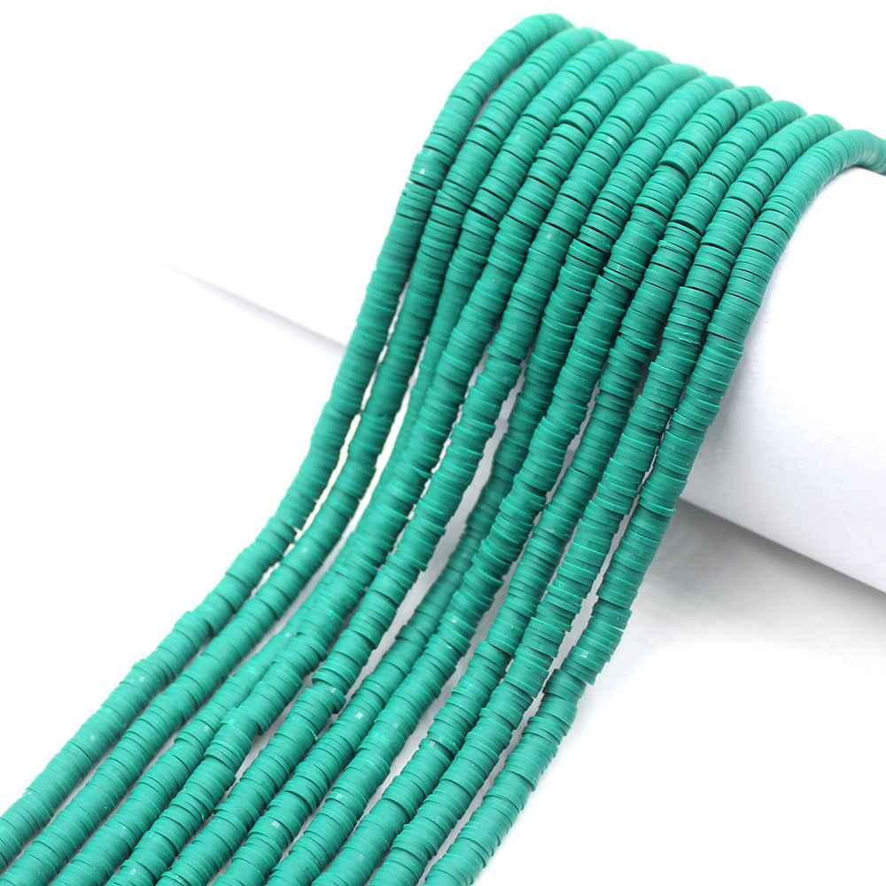Flat Clay Beads 6mm Solid Color Polymer Spacer Beads 10strands 10