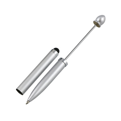 Beadable Pen Metal 3 in 1 Touch Stylus Ballpoint Black Ink 12