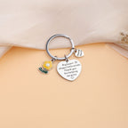 Flower Heart Keychain Stainless Steel Engraved Red Charm 4