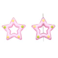 Glossy Hollow Star Acrylic Beads 27mm Pastel Colors 2pcs 6