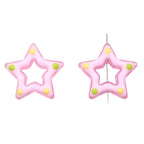 Glossy Hollow Star Acrylic Beads 27mm Pastel Colors 2pcs 6