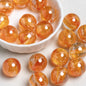 Glitter Cosmos Resin Beads 16mm Round Sparkle Mixed Colors 10pcs 10