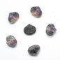 Electroplated Spiral Shell Glass Beads 14mm Iridescent Colors 30pcs 16