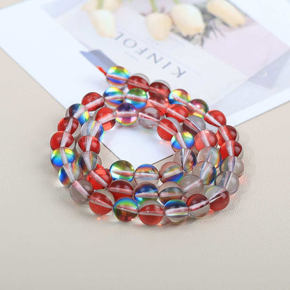 Mermaid Round Glass Beads 6mm Matte Pastel Jewel Tones 40pcs 12