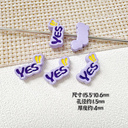 Baking Painted WOW&YES Metal Beads 13mm 15mm Colorful Alloy 20pcs 18