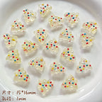 Hand Painted Christmas Tree Enamel Glass Beads 16mm 1pc 6