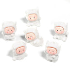 Cute Lamb Doll Resin Beads 20-31mm Playful White 25pcs 5