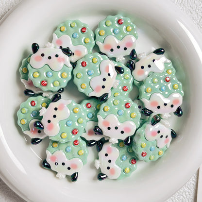 Sanri Cookies Series Resin Beads 26mm Pastel Glossy 5pcs 3