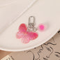 Acrylic Gradient Butterfly Keychain Translucent Wings with Frosted Bead 8
